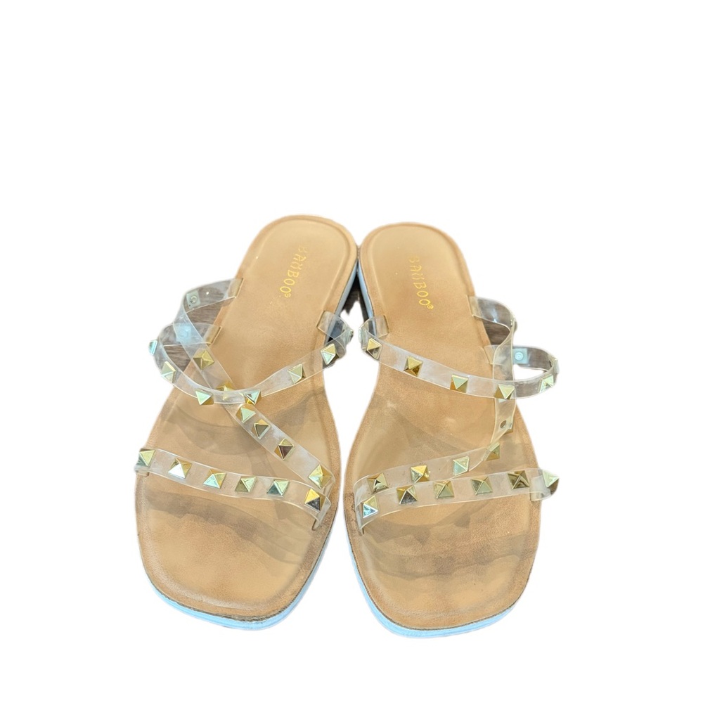 BAMBOO Transparent Studded Sandals